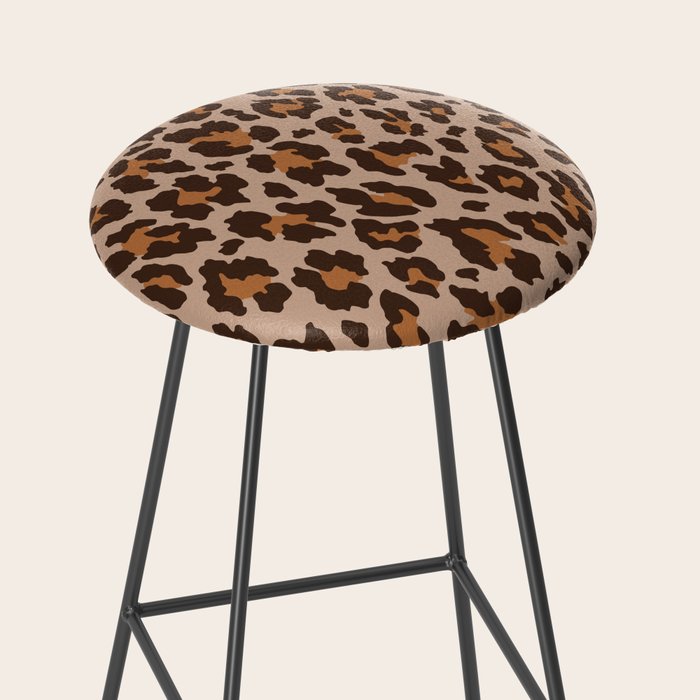 Classic Leopard Print (Muted Colors) Stool Gallery Image 2