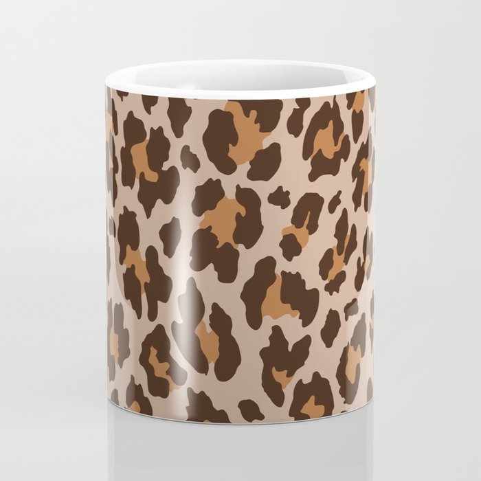 Classic Leopard Print (Muted Colors) Coffee Mug Gallery Image 4