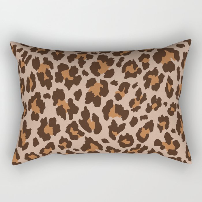 Classic Leopard Print (Muted Colors) Rectangular Pillow Gallery Image 2