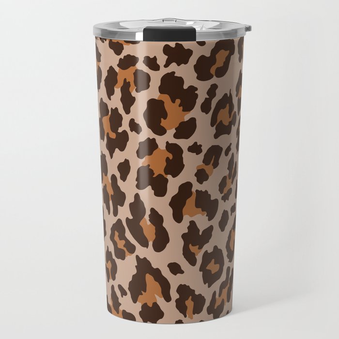 Classic Leopard Print (Muted Colors) Travel Mug Gallery Image 1