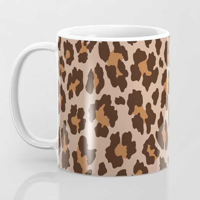 Classic Leopard Print (Muted Colors) Coffee Mug Gallery Image 3