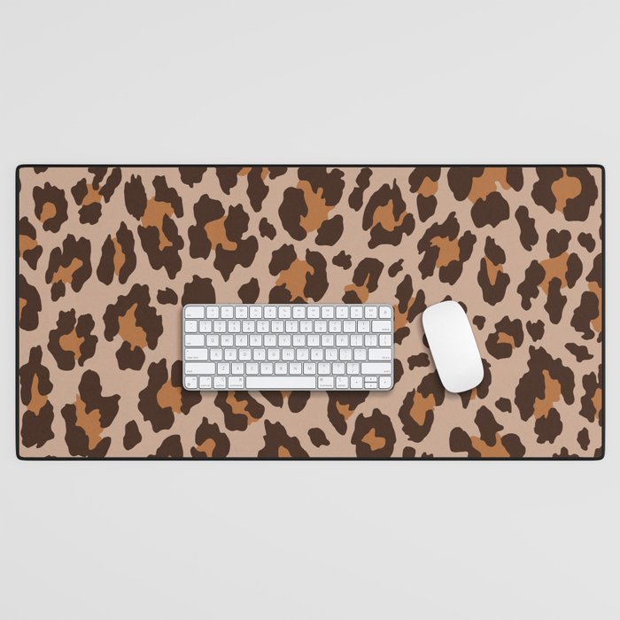 Classic Leopard Print (Muted Colors) Desk Mat Gallery Image 1
