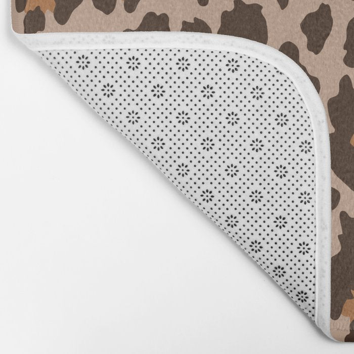 Classic Leopard Print (Muted Colors) Bath Mat Gallery Image 2