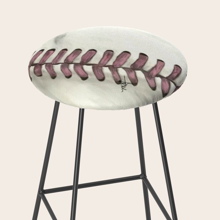 Vintage Baseball Art Stool Gallery Image 2