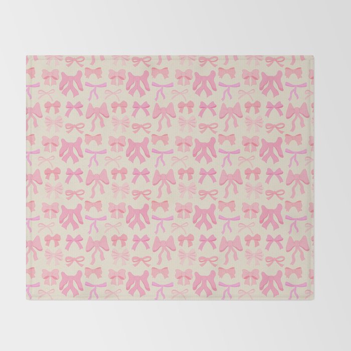 Pink Bows Throw Blanket Gallery Image 2