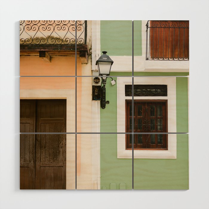Colorful houses of Santo Domingo | Dominican Republic travel photography Wood Wall Art Gallery Image 1