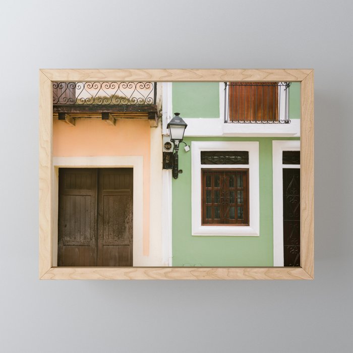 Colorful houses of Santo Domingo | Dominican Republic travel photography Mini Art Print Gallery Image 1