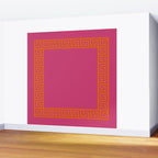 Pink Greek Key Print Wall Mural Gallery Image 2