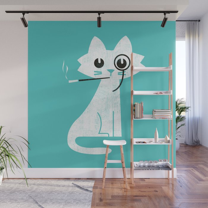 Mark - fancy cat Wall Mural Gallery Image 1