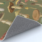 Forest Mushroom Goblincore Aesthetic Pattern - Lichen Green  Rug Gallery Image 4