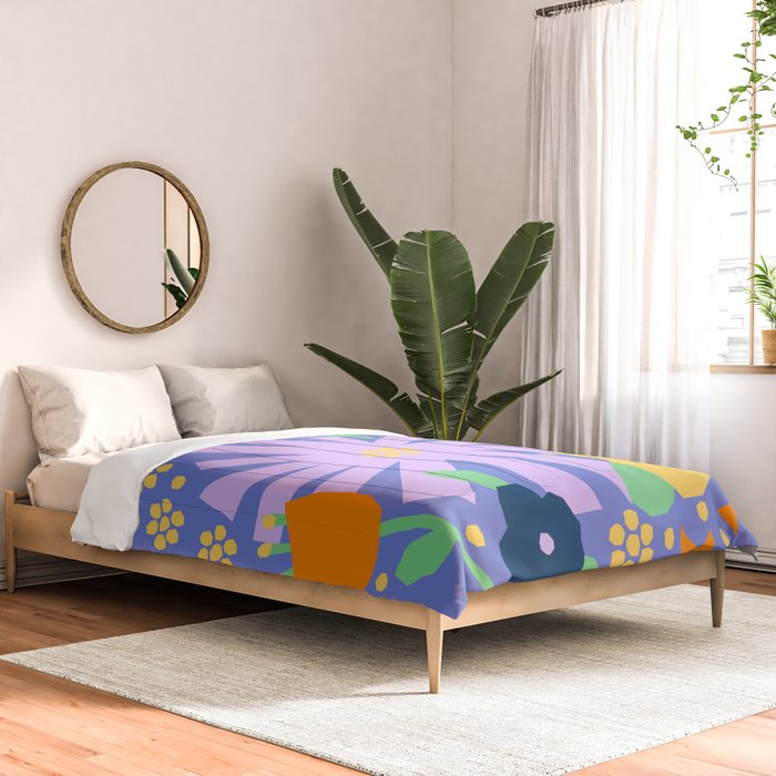 Violet and yellow flowers Comforter Gallery Image 2
