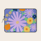 Violet and yellow flowers Laptop Sleeve Gallery Image 1