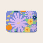 Violet and yellow flowers Bath Mat Gallery Image 1