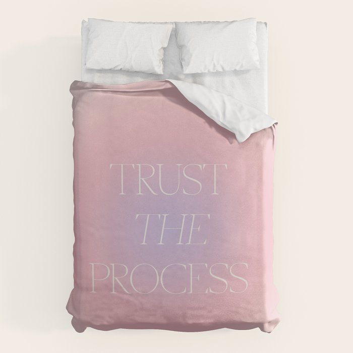 Trust The Process Gradient Lavender & Pink Duvet Cover Gallery Image 6