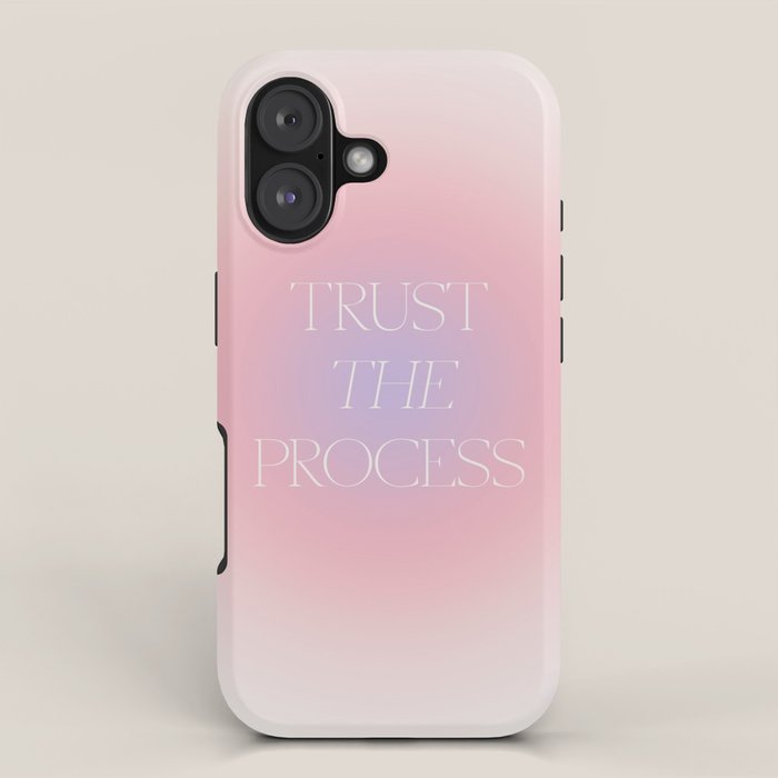 Trust The Process Gradient Lavender & Pink iPhone Case Gallery Image 1
