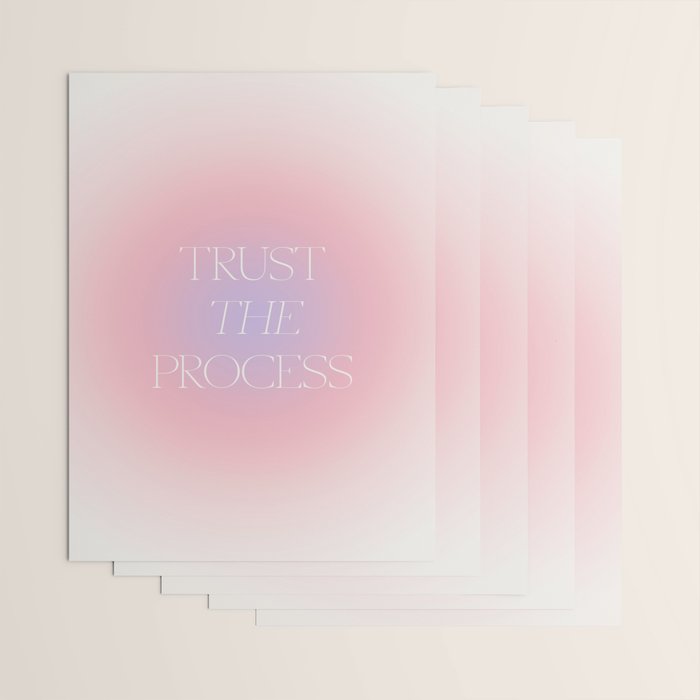 Trust The Process Gradient Lavender & Pink Wrapping Paper Gallery Image 3