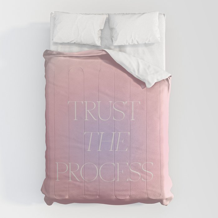 Trust The Process Gradient Lavender & Pink Comforter Gallery Image 6