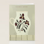 white Vase with floral ornamen Stationery Card Gallery Image 2