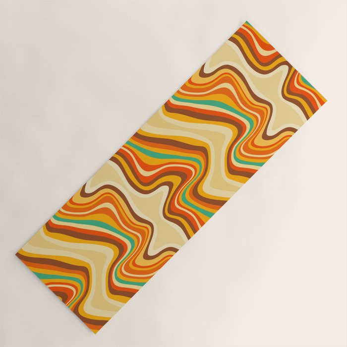retro wave warm Yoga Mat Gallery Image 1