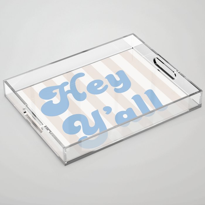 Hey Y'all Coastal Cowgirl Acrylic Tray Gallery Image 1