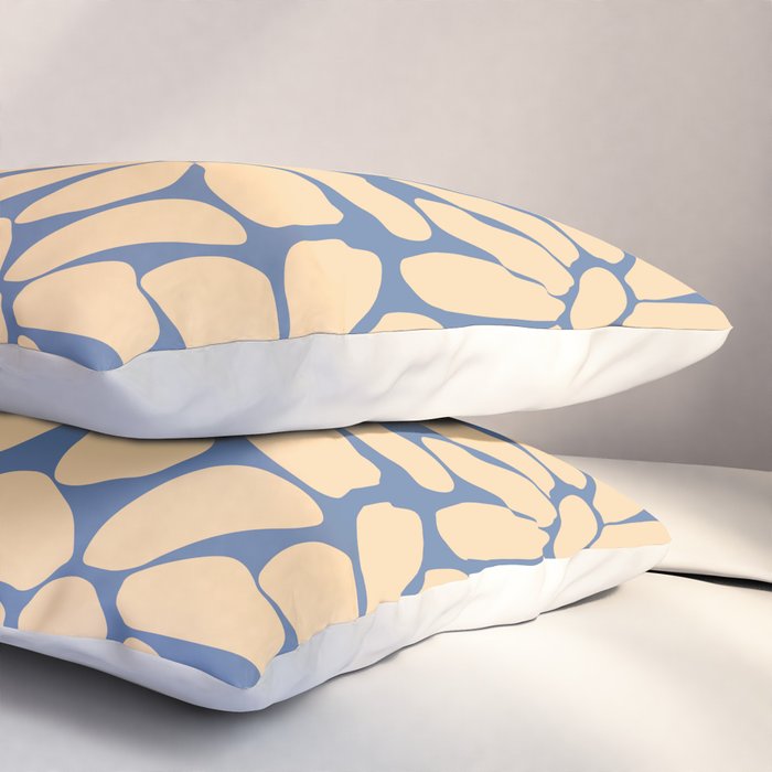 Retro Floral - Indigo  Pillow Sham Gallery Image 3