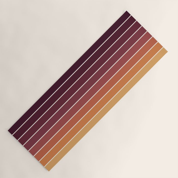 Gradient Arch III Warm Sunset Mid Century Modern Rainbow Yoga Mat Gallery Image 1