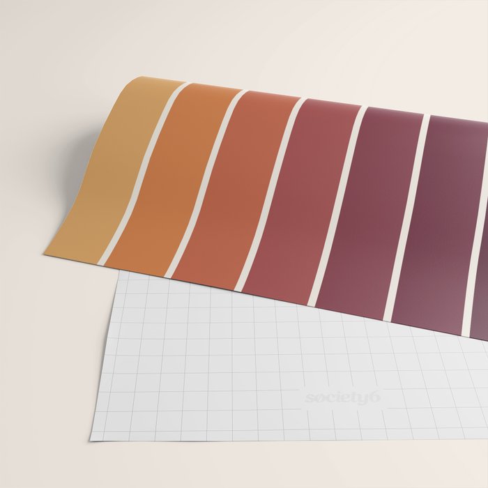 Gradient Arch III Warm Sunset Mid Century Modern Rainbow Wrapping Paper Gallery Image 2