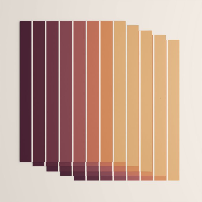 Gradient Arch III Warm Sunset Mid Century Modern Rainbow Wrapping Paper Gallery Image 3