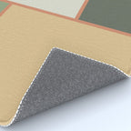 Soft Geometrics Minimalist Mid-century Geo Pattern in Sage Green and Apricot Rug Gallery Image 4