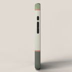 Soft Geometrics Minimalist Mid-century Geo Pattern in Sage Green and Apricot iPhone Case Gallery Image 2
