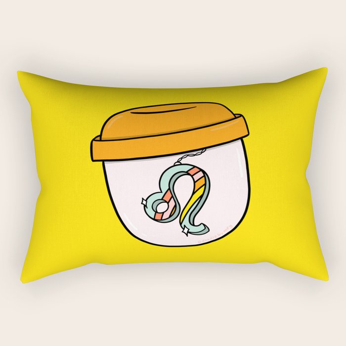 Leo Keychain Rectangular Pillow Gallery Image 1