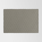 Monochrome Floral Geometric Pattern Rug Gallery Image 2