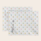 Colorful spring flower art pattern Placemat Gallery Image 1