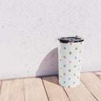 Colorful spring flower art pattern Travel Mug Gallery Image 4