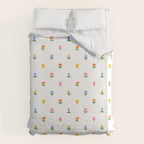 Colorful spring flower art pattern Duvet Cover Gallery Image 6