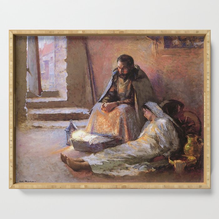 The Nativity By Gari Melchers Serving Tray Gallery Image 1