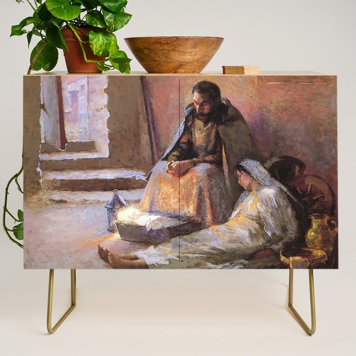 The Nativity By Gari Melchers Credenza Gallery Image 1