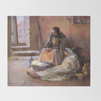 The Nativity By Gari Melchers Throw Blanket Gallery Image 2