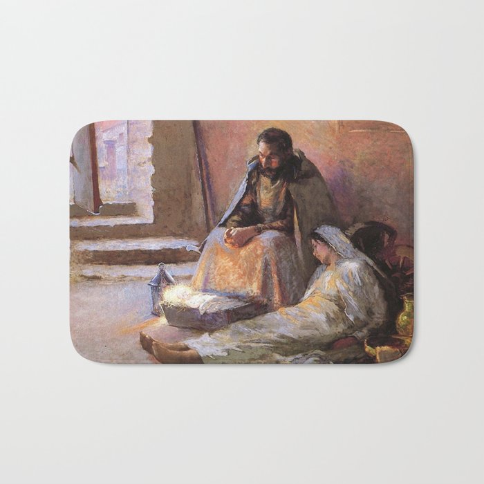 The Nativity By Gari Melchers Bath Mat Gallery Image 1