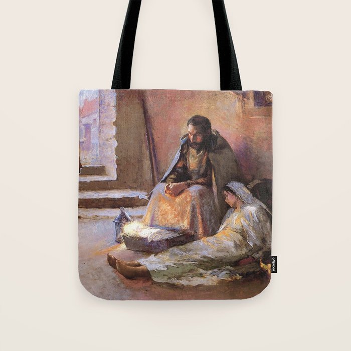 The Nativity By Gari Melchers Tote Bag Gallery Image 1