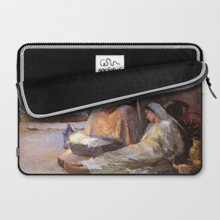 The Nativity By Gari Melchers Laptop Sleeve Gallery Image 2