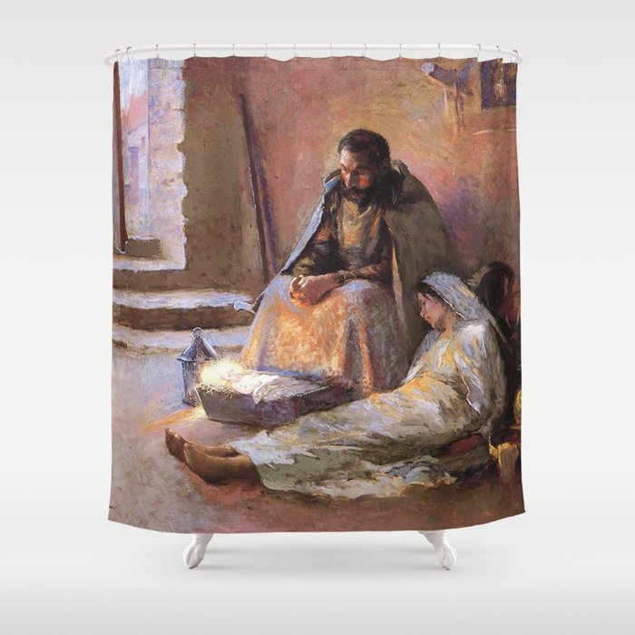 The Nativity By Gari Melchers Shower Curtain Gallery Image 1