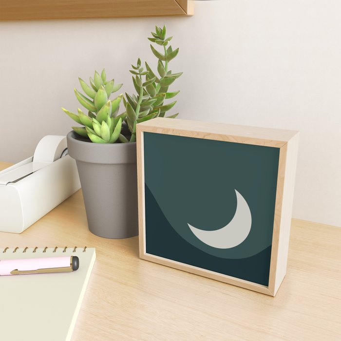 Moonrise Minimalism - Jade Mini Art Print Gallery Image 2