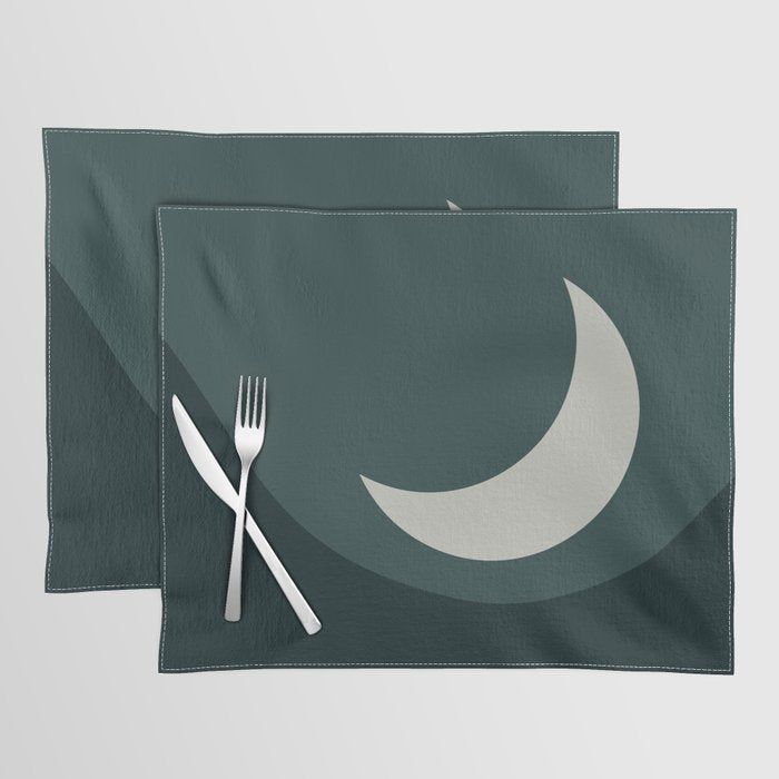 Moonrise Minimalism - Jade Placemat Gallery Image 1
