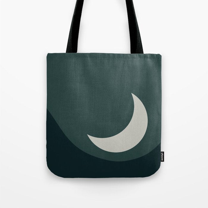 Moonrise Minimalism - Jade Tote Bag Gallery Image 1