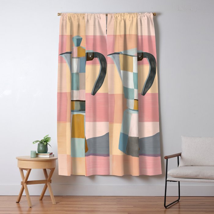 Patchwork Moka Pot Window Curtain Gallery Image 5