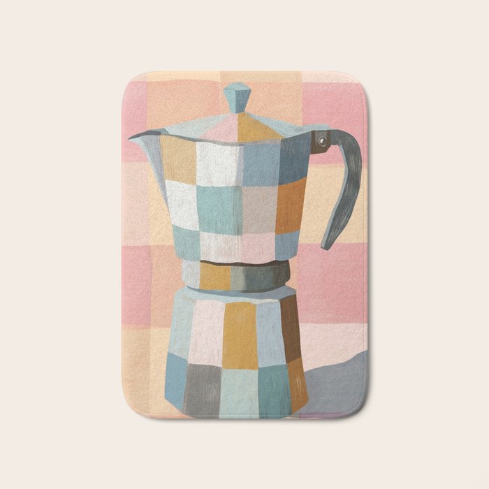Patchwork Moka Pot Bath Mat Gallery Image 1