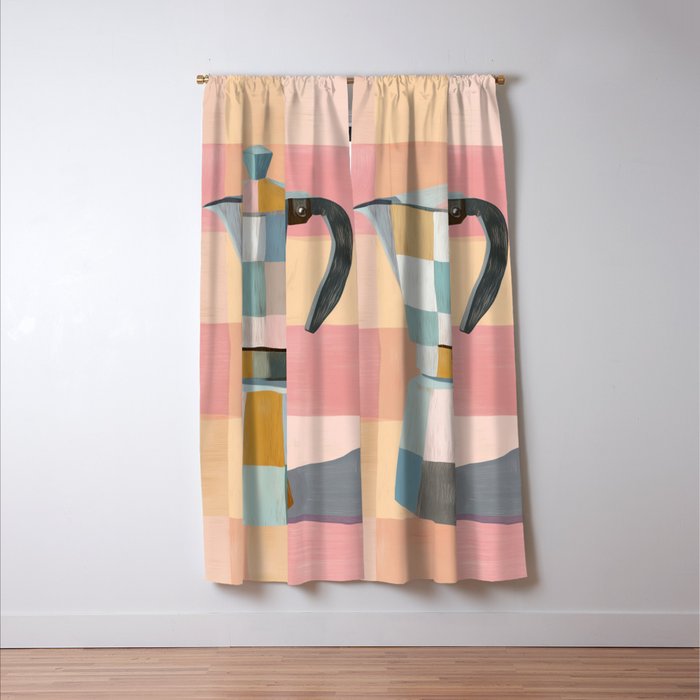 Patchwork Moka Pot Window Curtain Gallery Image 3