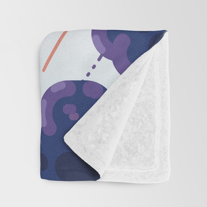 Space Rocket with Planets Throw Blanket Gallery Image 3
