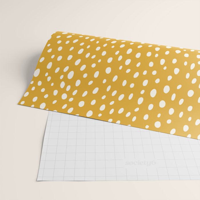 Yellow Polka Dot Spotted Pattern Abstract Print Dots Wrapping Paper Gallery Image 2